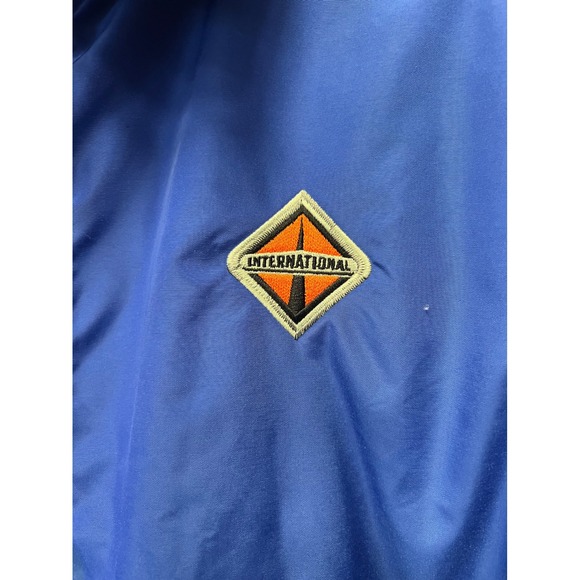 Tri-Mountain International Harvester Bomber Jacket Blue Fleece Lined Mens XL - Picture 4 of 7